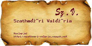 Szathmári Valéria névjegykártya