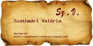 Szathmári Valéria névjegykártya