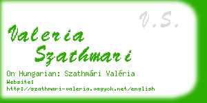 valeria szathmari business card