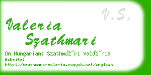 valeria szathmari business card